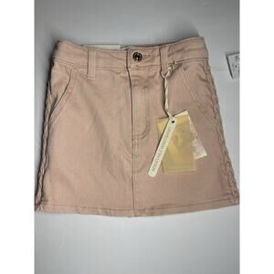 Jessica Simpson pink denim Adjustable Waist- Girls skirt Size 5